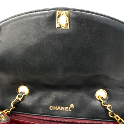 Chanel Shoulder Bag Diana Lambskin Black Gold Hardware Women