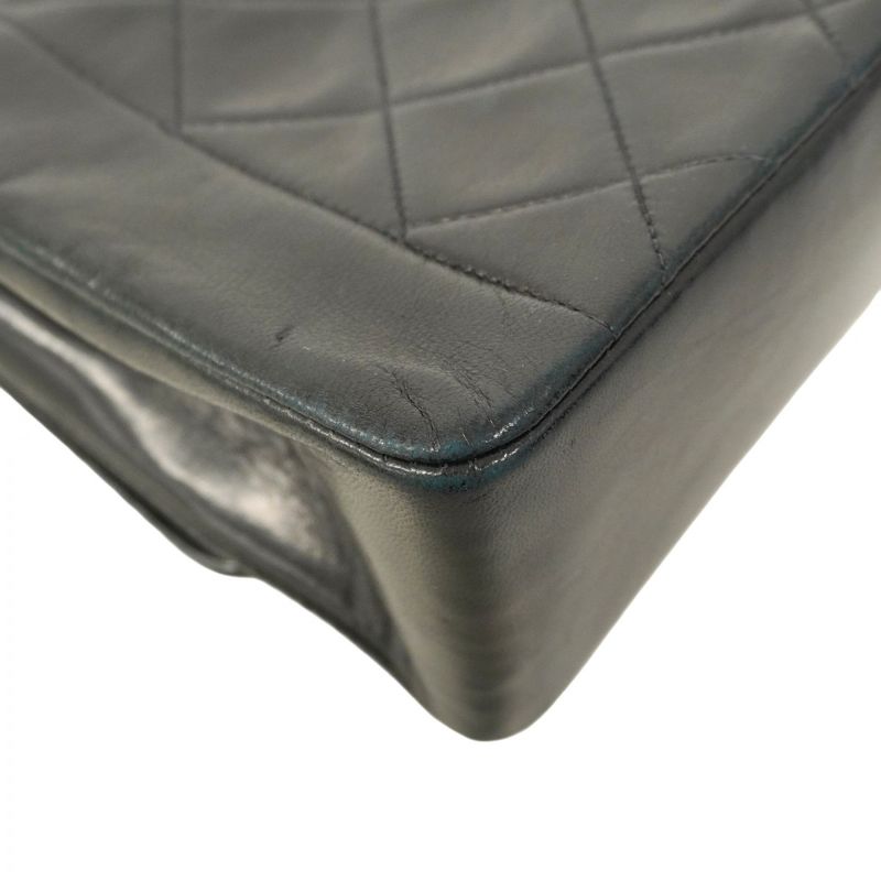 Chanel Shoulder Bag Diana Lambskin Black Gold Hardware Women