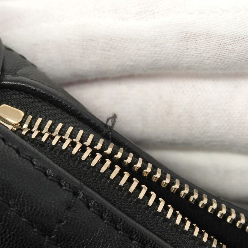 Chanel Shoulder Bag Hobo Lambskin Black Gold Hardware Women