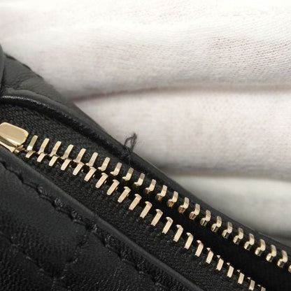 Chanel Shoulder Bag Hobo Lambskin Black Gold Hardware Women