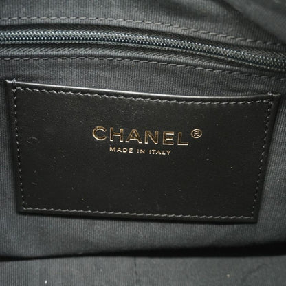 Chanel Shoulder Bag Hobo Lambskin Black Gold Hardware Women
