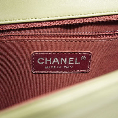 Chanel Shoulder Bag Boy Chanel/v-stitched Lambskin Green Silver Hardware Women