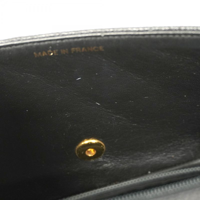 Chanel Shoulder Bag Matelasse Diana Caviar Skin Black Gold Hardware Women