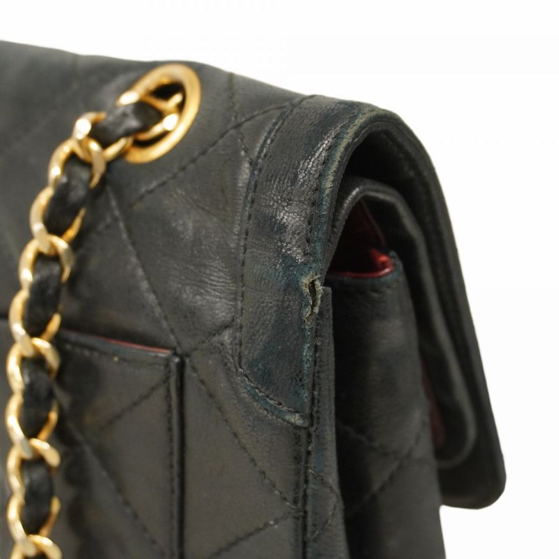 Chanel Shoulder Bag Matelasse / Paris Limited Edition Lambskin Black Gold/silver