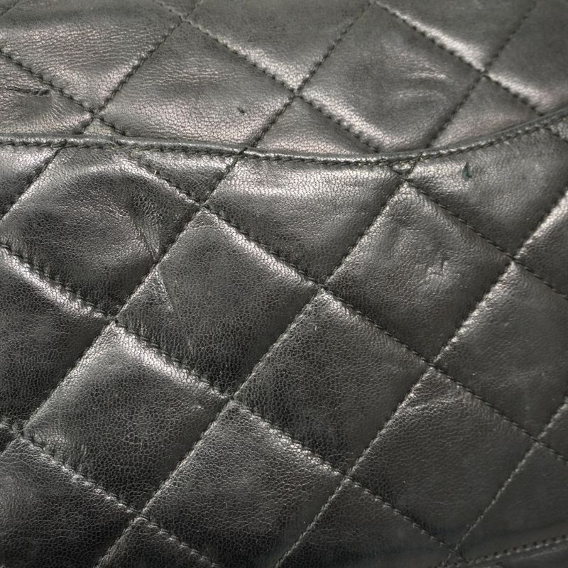 Chanel Shoulder Bag Matelasse / Paris Limited Edition Lambskin Black Gold/silver