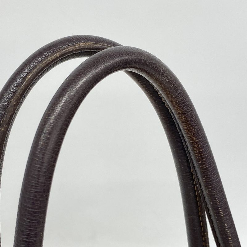 Hermes Tote Bag Garden Party PM Toile Ash Beige Silver Hardware □H Engraved