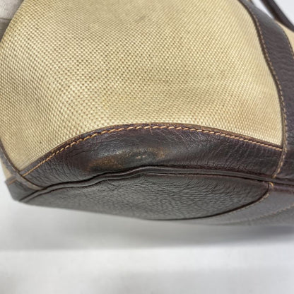 Hermes Tote Bag Garden Party PM Toile Ash Beige Silver Hardware □H Engraved