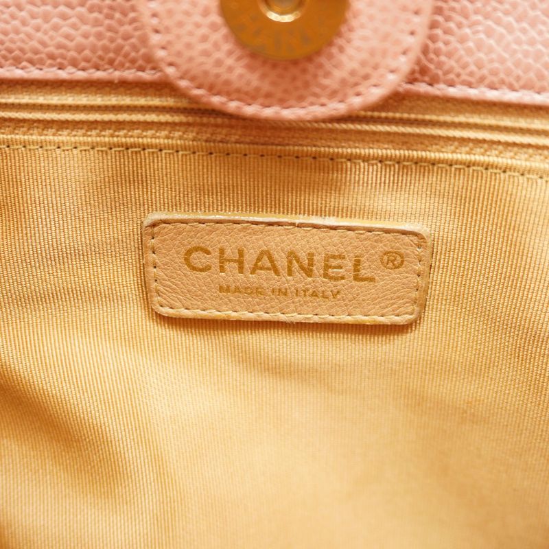 Chanel Tote Matelasse Caviar Skin Pink Gold Hardware Women