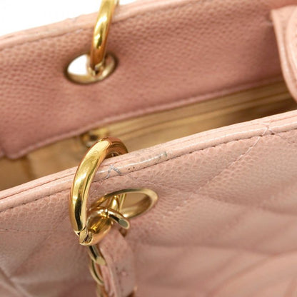 Chanel Tote Matelasse Caviar Skin Pink Gold Hardware Women