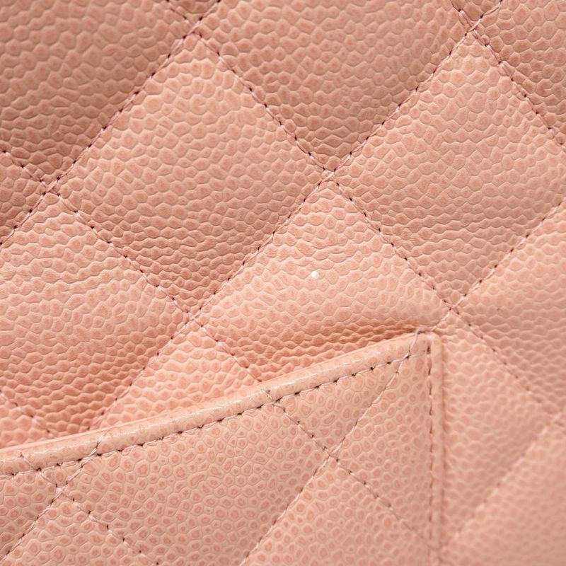 Chanel Tote Matelasse Caviar Skin Pink Gold Hardware Women
