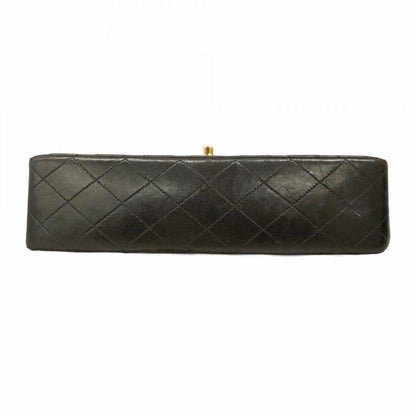 Chanel Shoulder Bag Matelasse Lambskin Black Gold Hardware Women