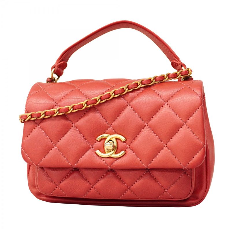 Chanel Handbag Matelasse Chain Leather Pink Gold Hardware 2way Bag Ladies