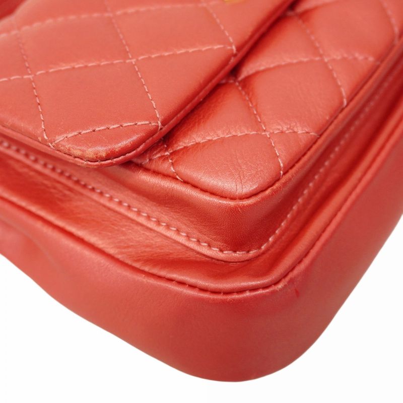 Chanel Handbag Matelasse Chain Leather Pink Gold Hardware 2way Bag Ladies