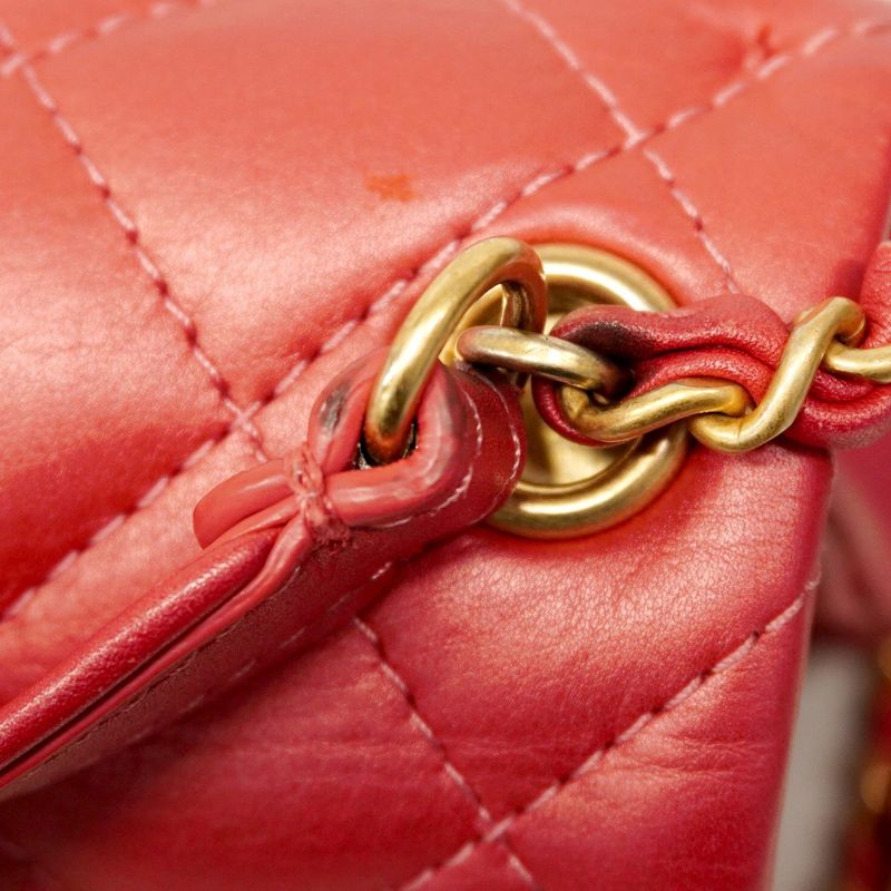 Chanel Handbag Matelasse Chain Leather Pink Gold Hardware 2way Bag Ladies