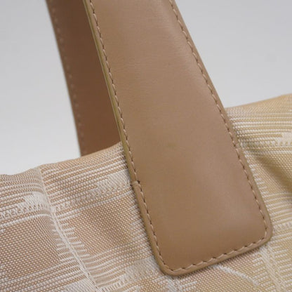 Chanel Tote New Travel Nylon Beige Chien Pan Gold Hardware Women's