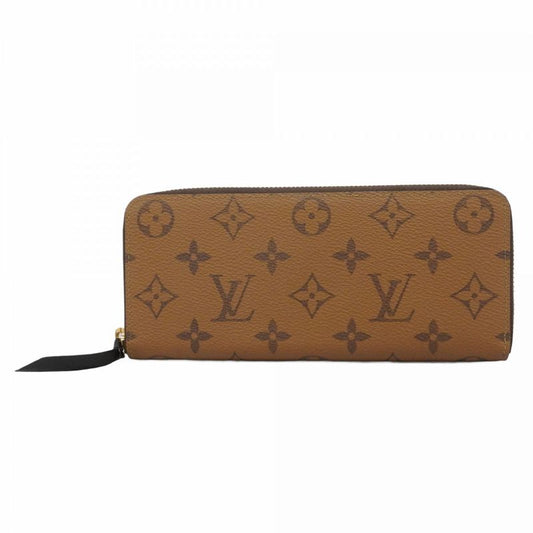 Louis Vuitton Long Wallet Monogram Reverse Portefeuille Clemence M82336 Brown