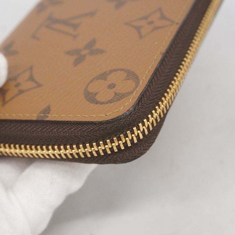 Louis Vuitton Long Wallet Monogram Reverse Portefeuille Clemence M82336 Brown