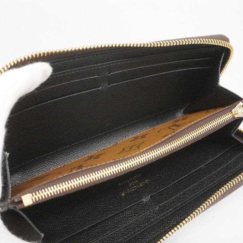 Louis Vuitton Long Wallet Monogram Reverse Portefeuille Clemence M82336 Brown