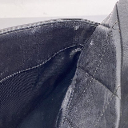 Chanel Shoulder Bag Matelasse Lambskin Black Gold Hardware Women