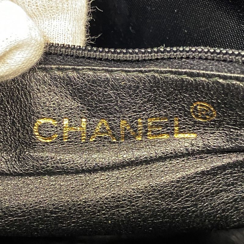 Chanel Shoulder Bag Matelasse Lambskin Black Gold Hardware Women