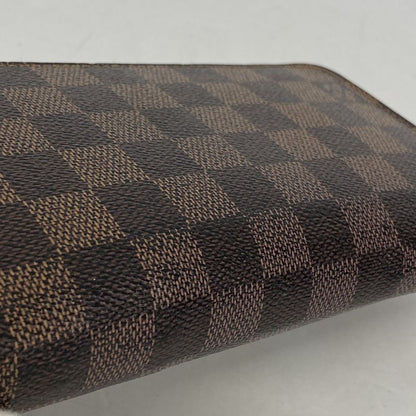 Louis Vuitton Long Wallet Damier Zippy Wallet N60015 Ebène Men Women Unisex