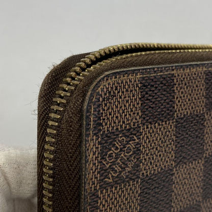Louis Vuitton Long Wallet Damier Zippy Wallet N60015 Ebène Men Women Unisex