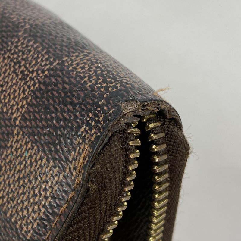 Louis Vuitton Long Wallet Damier Zippy Wallet N60015 Ebène Men Women Unisex