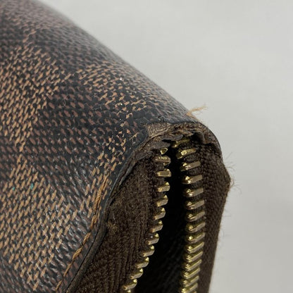 Louis Vuitton Long Wallet Damier Zippy Wallet N60015 Ebène Men Women Unisex