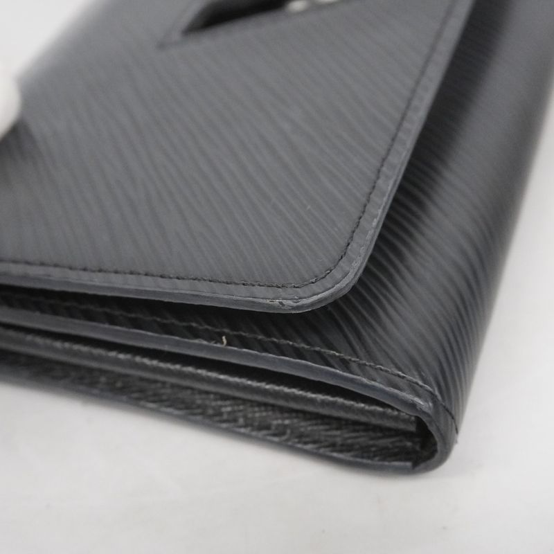Louis Vuitton Epi Portefeuille Twist Long Wallet M68309 Noir Black Women