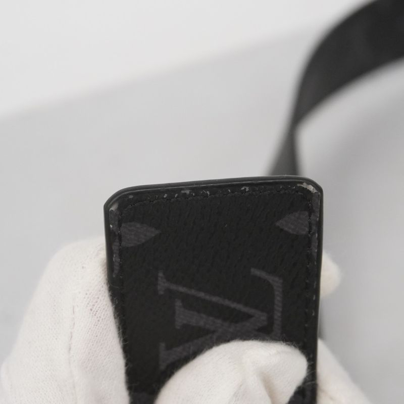 Louis Vuitton Belt Monogram - Eclipse Santure LV Initials M0449 Black Men's