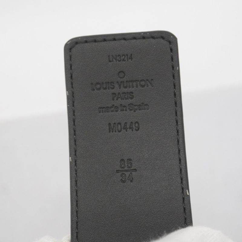 Louis Vuitton Belt Monogram - Eclipse Santure LV Initials M0449 Black Men's