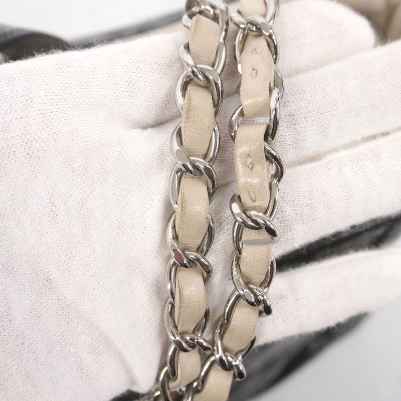 Chanel Handbag Portobello/chain Vintage Calf Black Silver Hardware 2way Bag
