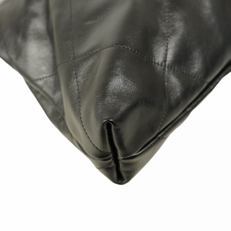 Chanel Shoulder Bag Chanel 22 Calf Black Gold Hardware Women