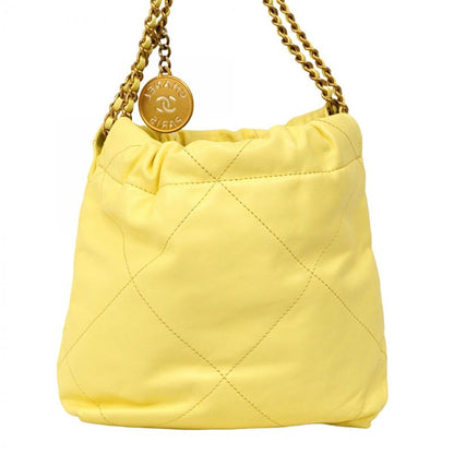 Chanel Shoulder Bag Chanel 22 Calf Yellow Gold Hardware Women