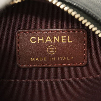 Chanel Shoulder Bag Matelasse Caviar Skin Black Gold Hardware Women