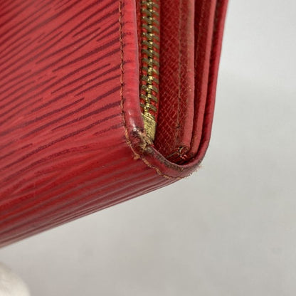 Louis Vuitton Wallet Epi Porte Monnaie Vie Trésor M63507 Castilian Red Ladies