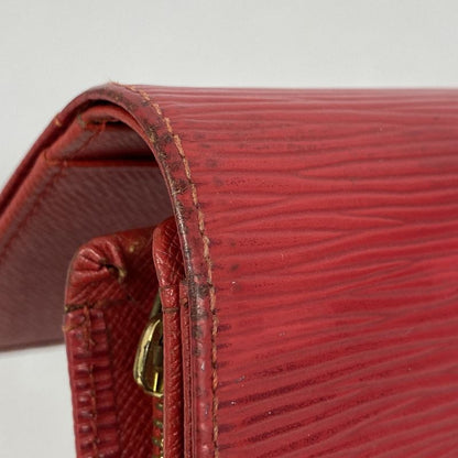 Louis Vuitton Wallet Epi Porte Monnaie Vie Trésor M63507 Castilian Red Ladies