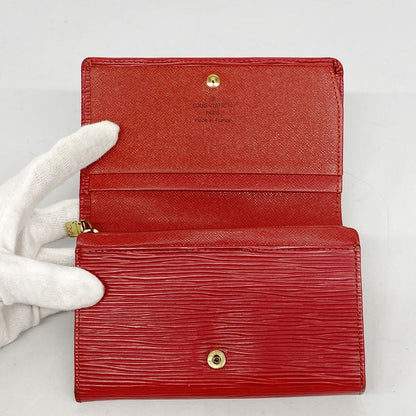 Louis Vuitton Wallet Epi Porte Monnaie Vie Trésor M63507 Castilian Red Ladies