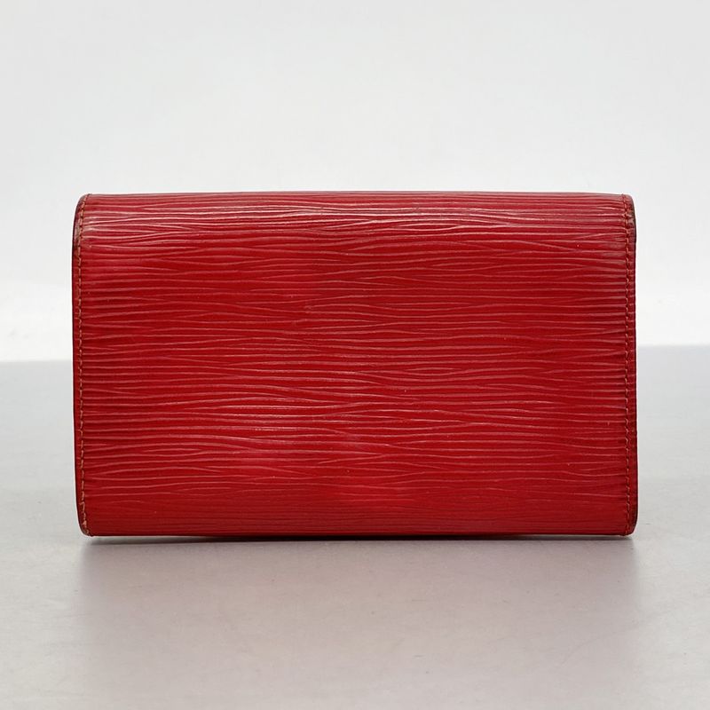 Louis Vuitton Wallet Epi Porte Monnaie Vie Trésor M63507 Castilian Red Ladies