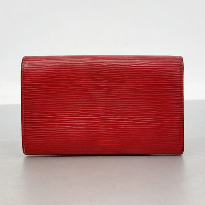 Louis Vuitton Wallet Epi Porte Monnaie Vie Trésor M63507 Castilian Red Ladies