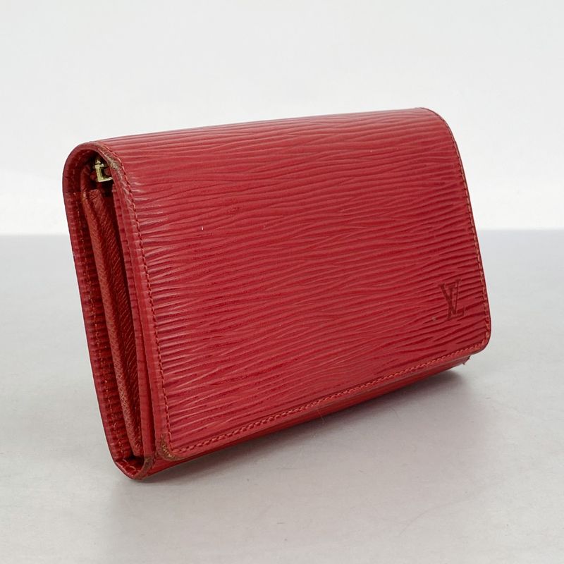 Louis Vuitton Wallet Epi Porte Monnaie Vie Trésor M63507 Castilian Red Ladies