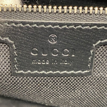 Gucci Clutch Bag GG Supreme 703468 PVC Black Silver Hardware 2way Bag Men's