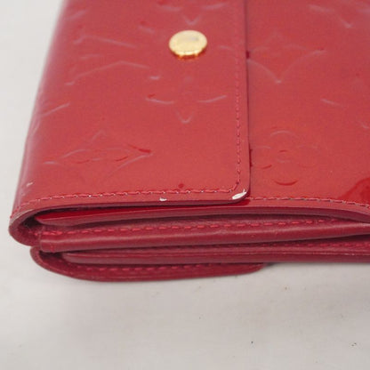 Louis Vuitton Trifold Wallet Vernis Portefeuille Elise M93529 Pomme D'amour