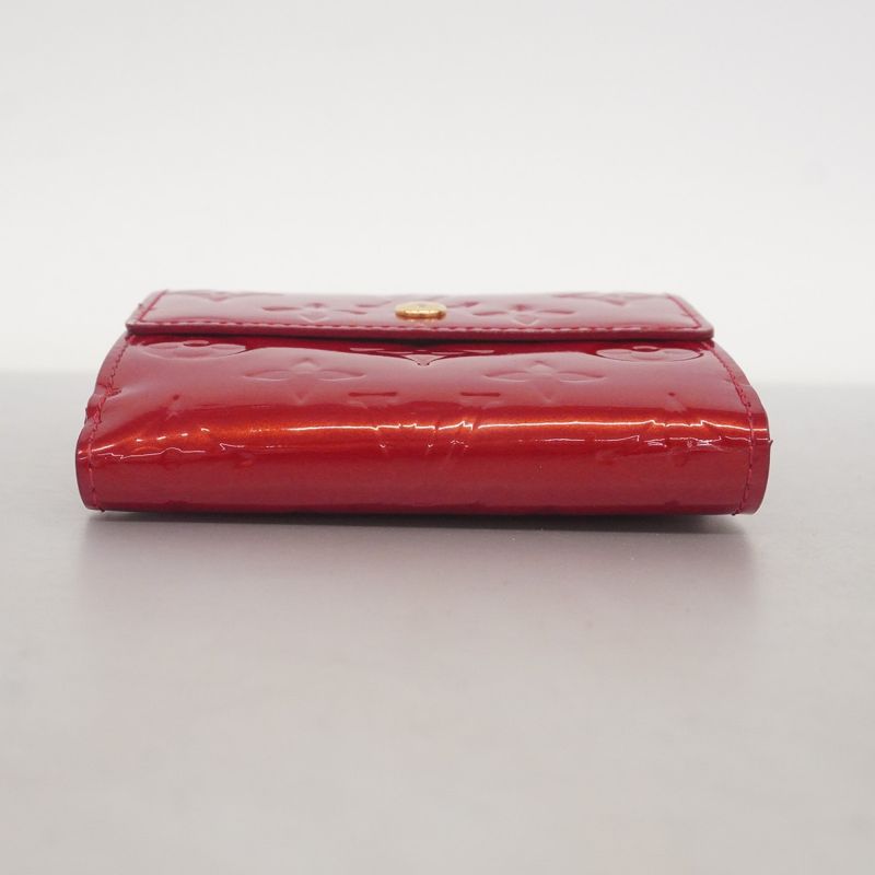 Louis Vuitton Trifold Wallet Vernis Portefeuille Elise M93529 Pomme D'amour