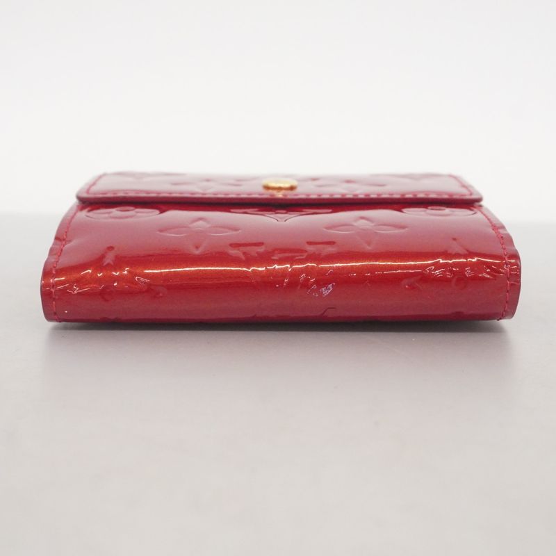 Louis Vuitton Trifold Wallet Vernis Portefeuille Elise M93529 Pomme D'amour