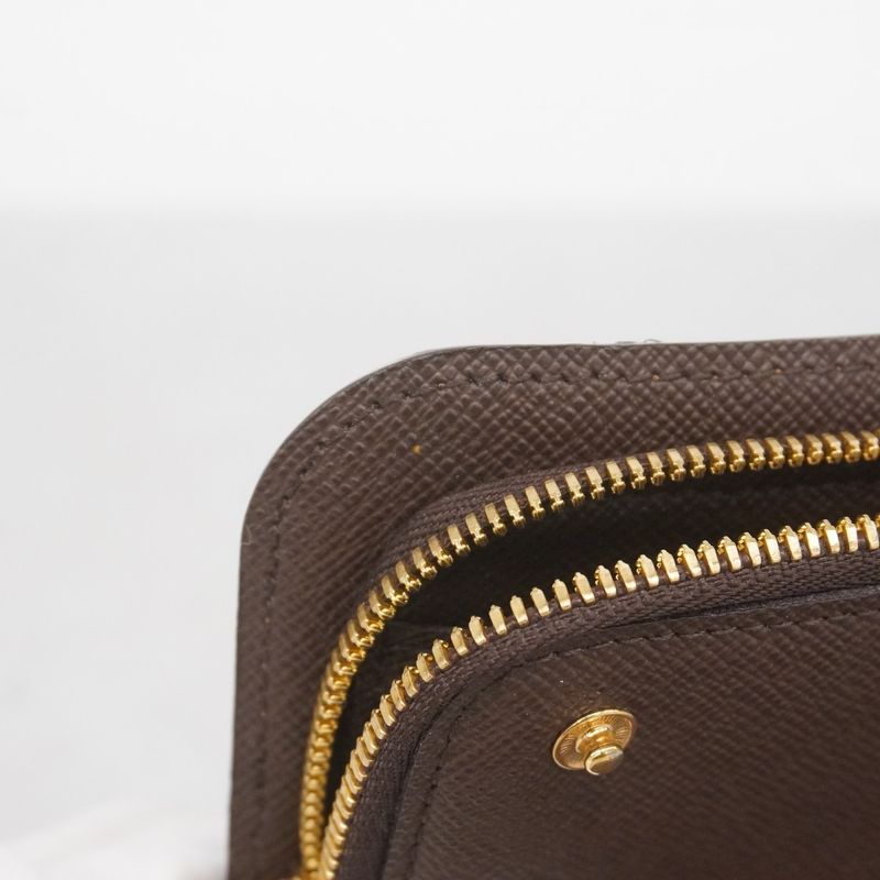 Louis Vuitton Long Wallet Damier Portefeuille Antholite N63071 Ebène Ladies