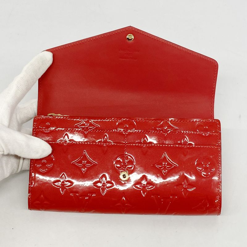 Louis Vuitton Long Wallet Vernis Portefeuille Sarah M90208 Threes Ladies