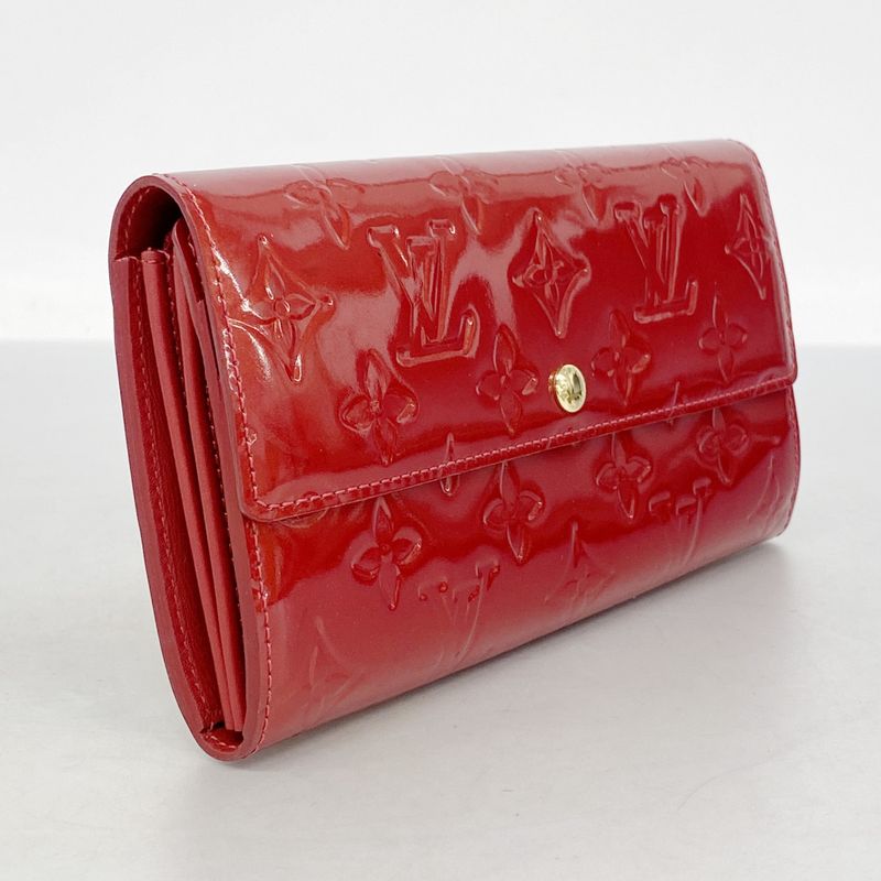Louis Vuitton Vernis Portefeuille Sarah M93530 Long Wallet Pomme D'amour Women