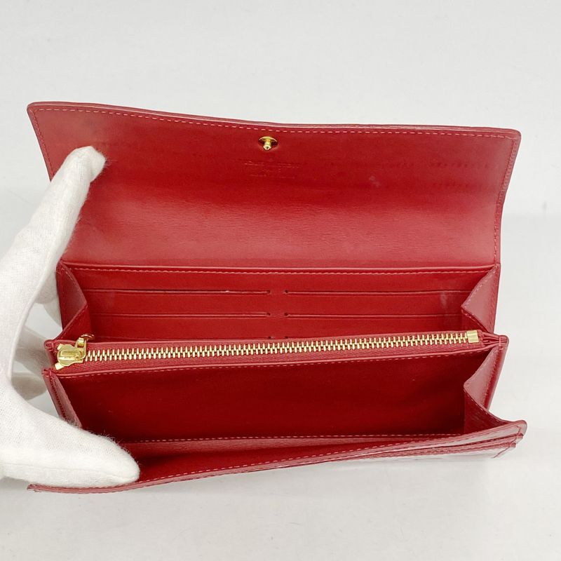 Louis Vuitton Vernis Portefeuille Sarah M93530 Long Wallet Pomme D'amour Women