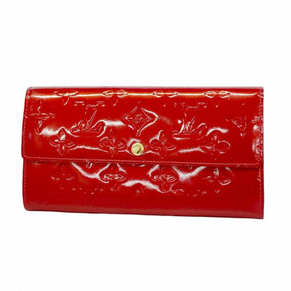 Louis Vuitton Vernis Portefeuille Sarah M93530 Long Wallet Pomme D'amour Women